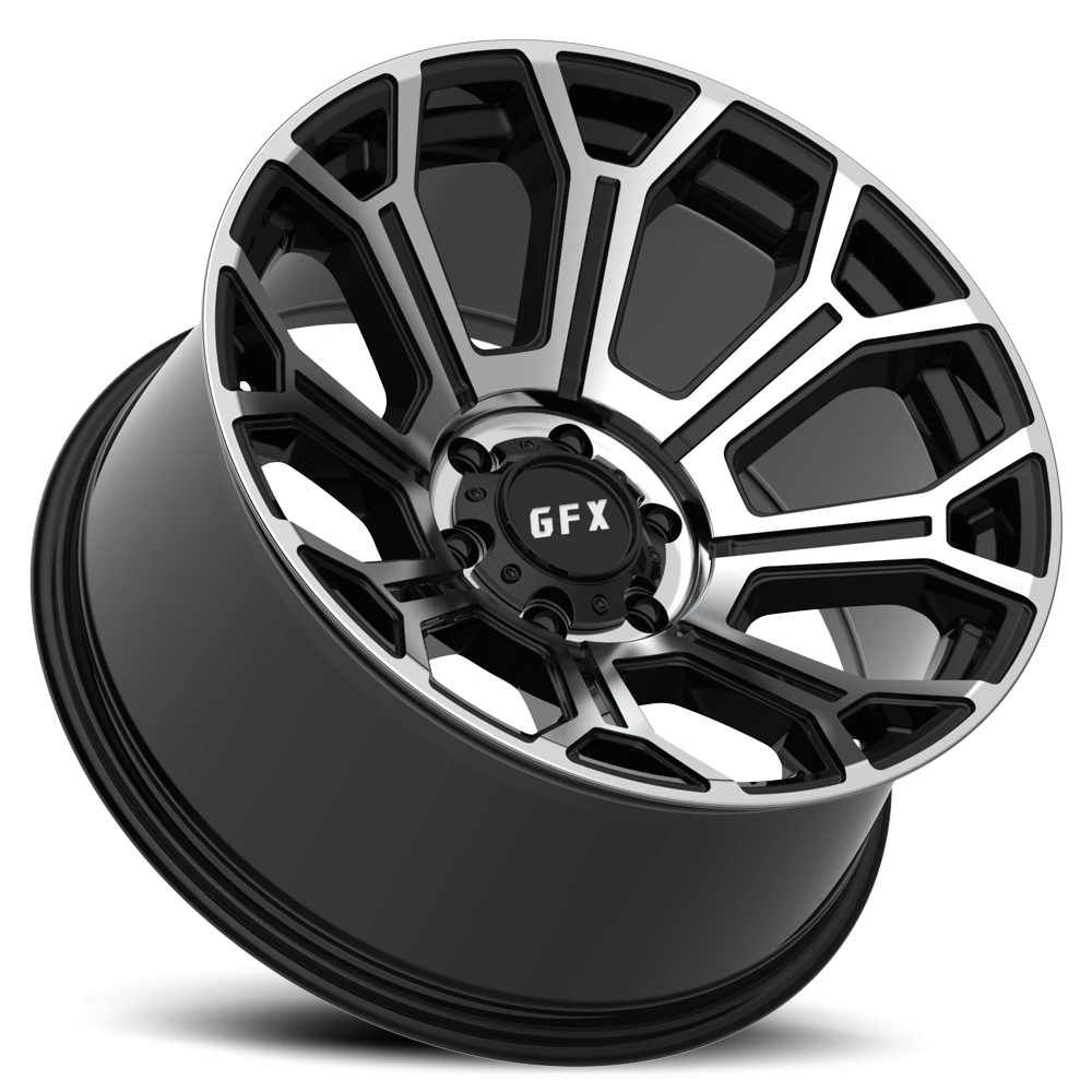 G-FX TR-19 16x8.5 +0 6x139.7mm 106.2mm Gloss Black Machined Face