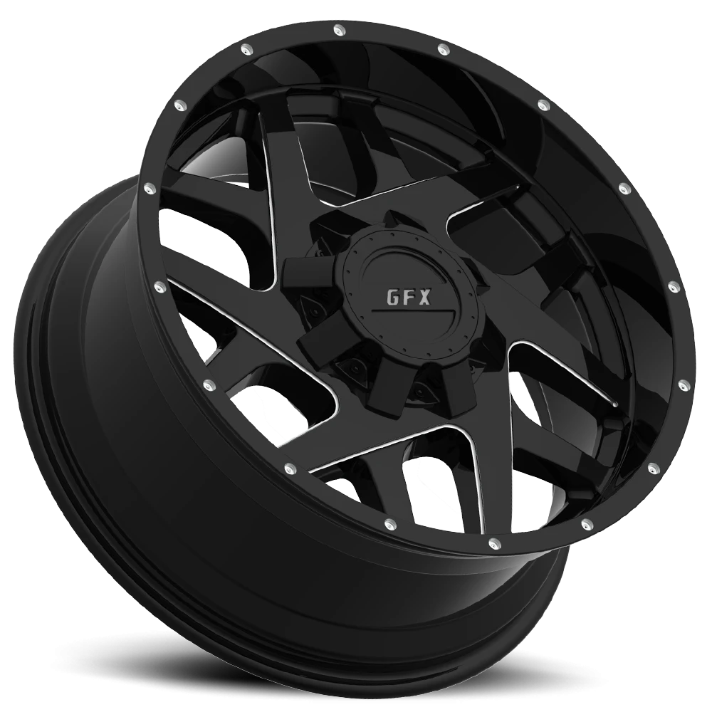 G-FX TM2 17x9 +0 5x127mm 78.3mm Gloss Black Milled