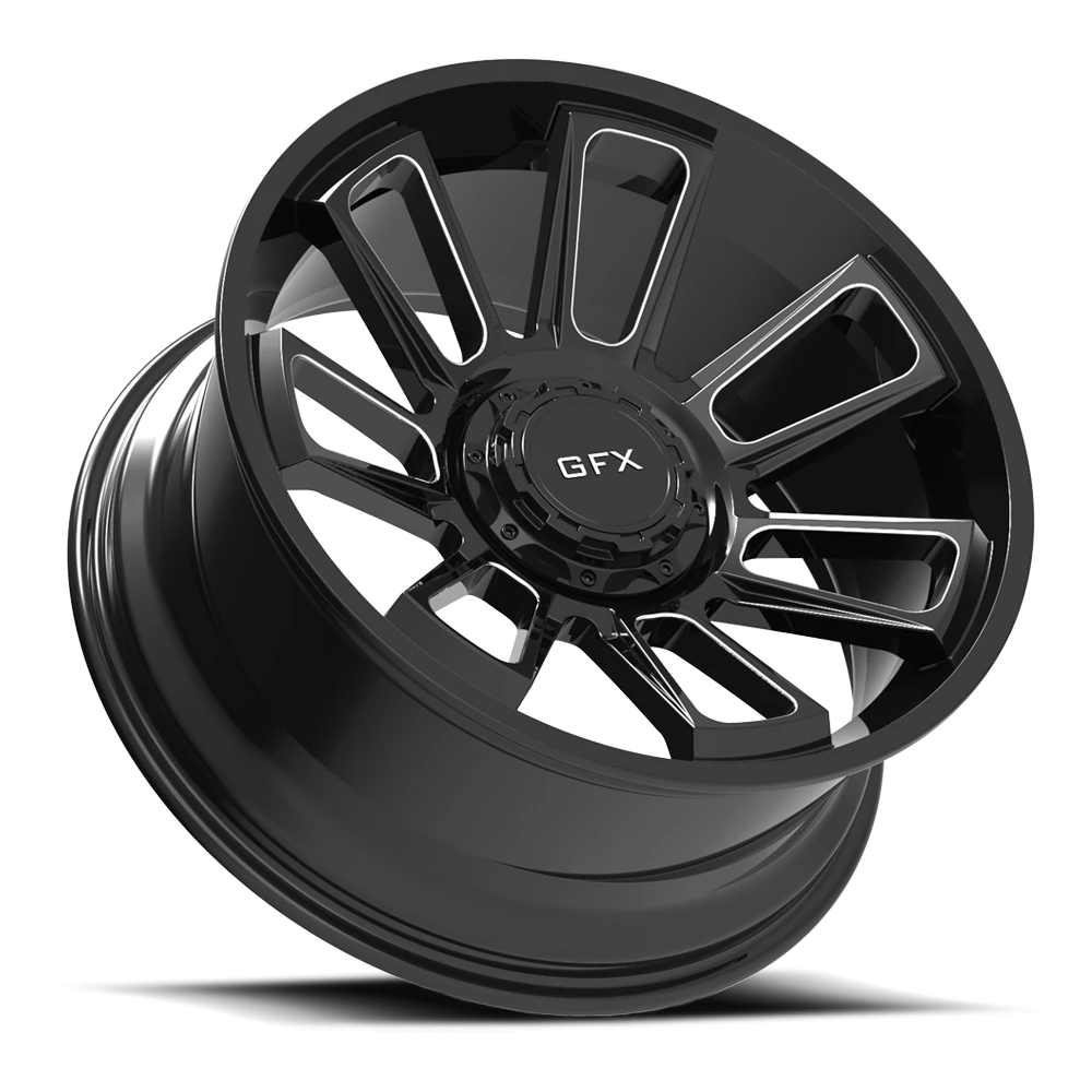 G-FX TR21 18x9 +18 5x139.7mm 110.2mm Gloss Black Milled