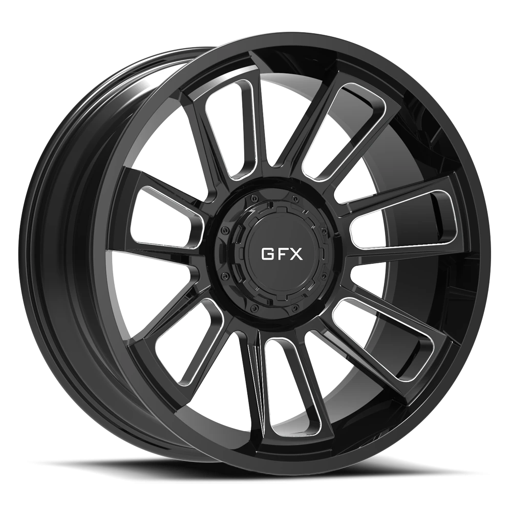 G-FX TR21 18x9 +12 8x165.1mm 125.2mm Gloss Black Milled