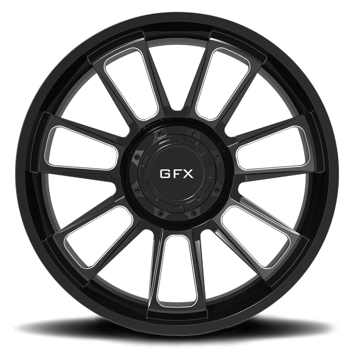 G-FX TR21 18x9 +12 8x170mm 125.2mm Gloss Black Milled