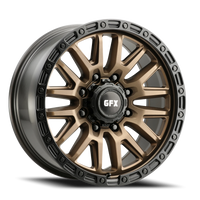 G-FX TR-26 18x9 +18 8x165.1mm 125.2mm Bronze Black Lip-Matte Black Bolts
