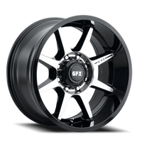 G-FX TR31 18x9 +18 8x165.1mm 125.2mm Gloss Black Machined Face-Milled Ring