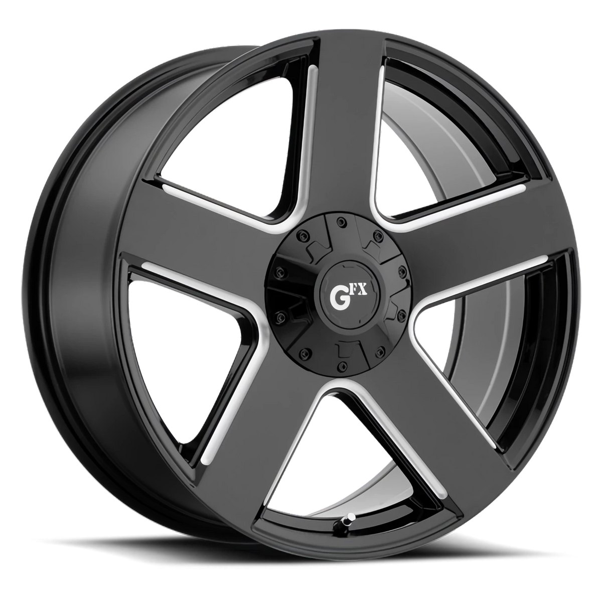 G-FX TR52 20x8.5 +30 6x132mm 93.2mm Gloss Black Milled