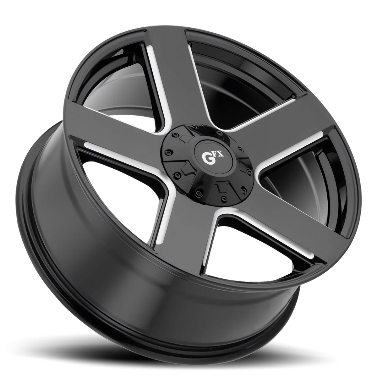 G-FX TR52 20x8.5 +30 6x132mm 93.2mm Gloss Black Milled