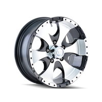 Ion Trailer Wheels 136 Gloss Black Machined 14x6 5x114.3 0mm 83.82mm
