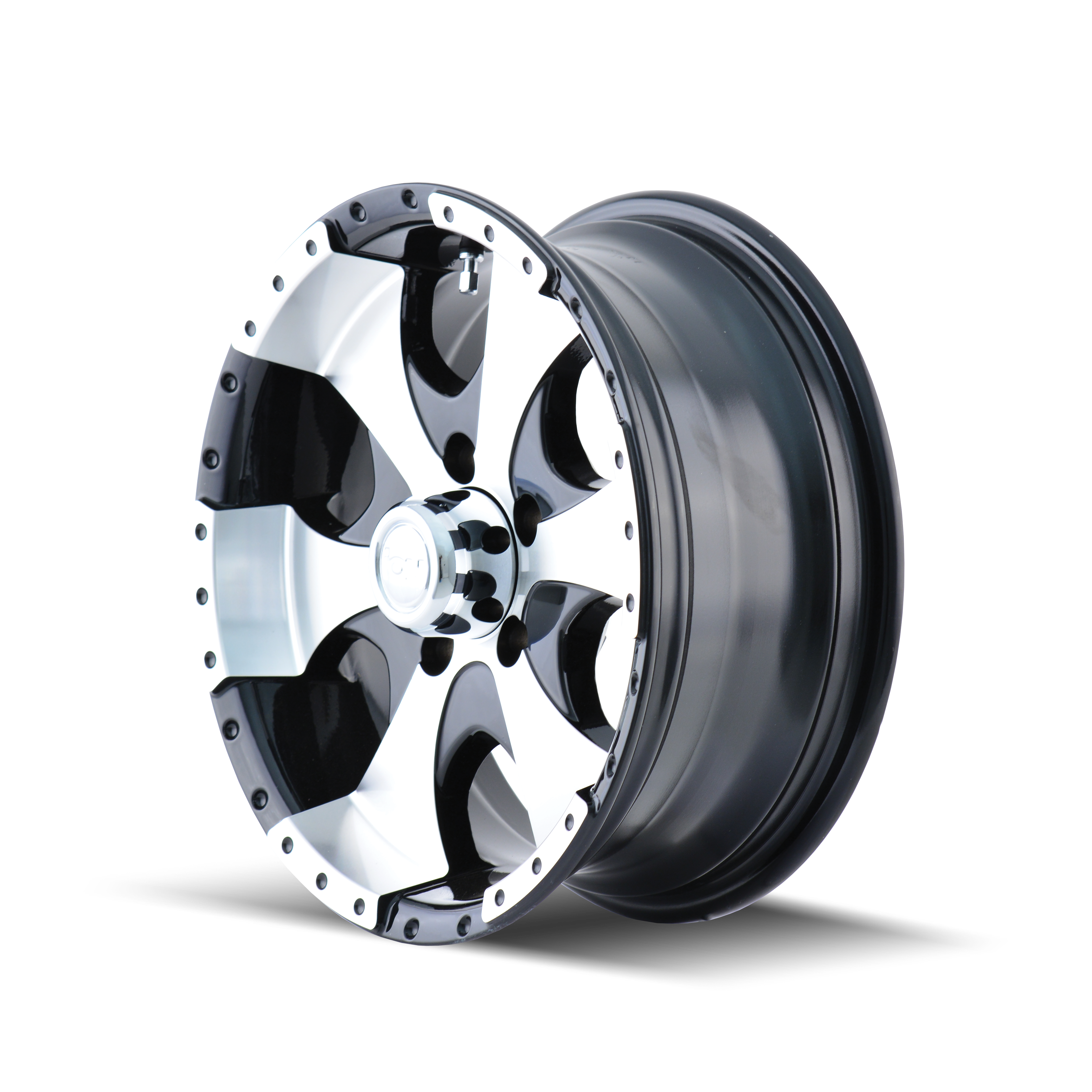 Ion Trailer Wheels 136 Gloss Black Machined 15x6 5x114.3 0mm 83.82mm