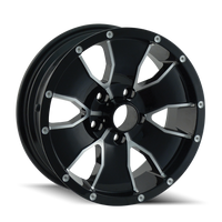 Trailer Wheels 14 Gloss Black Machined 15x6 6x139.7 0mm 108mm
