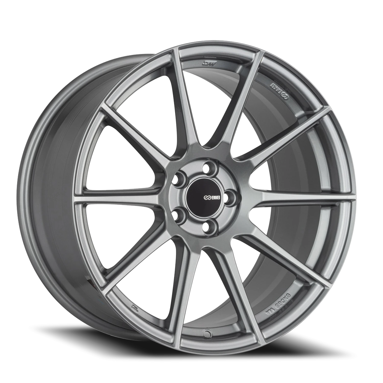 Enkei TS-10 GR 17x8 +40 4x100mm 72.6mm Storm Gray