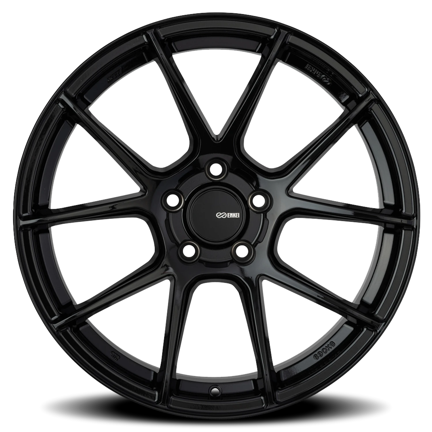 Enkei TS-V BK 17x8 +35 5x114.3mm 72.6mm Gloss Black