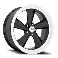 US Mags TS 22x10.5" 5x120.65mm 72.56mm CB 0mm Gloss Black Diamond Cut Lip