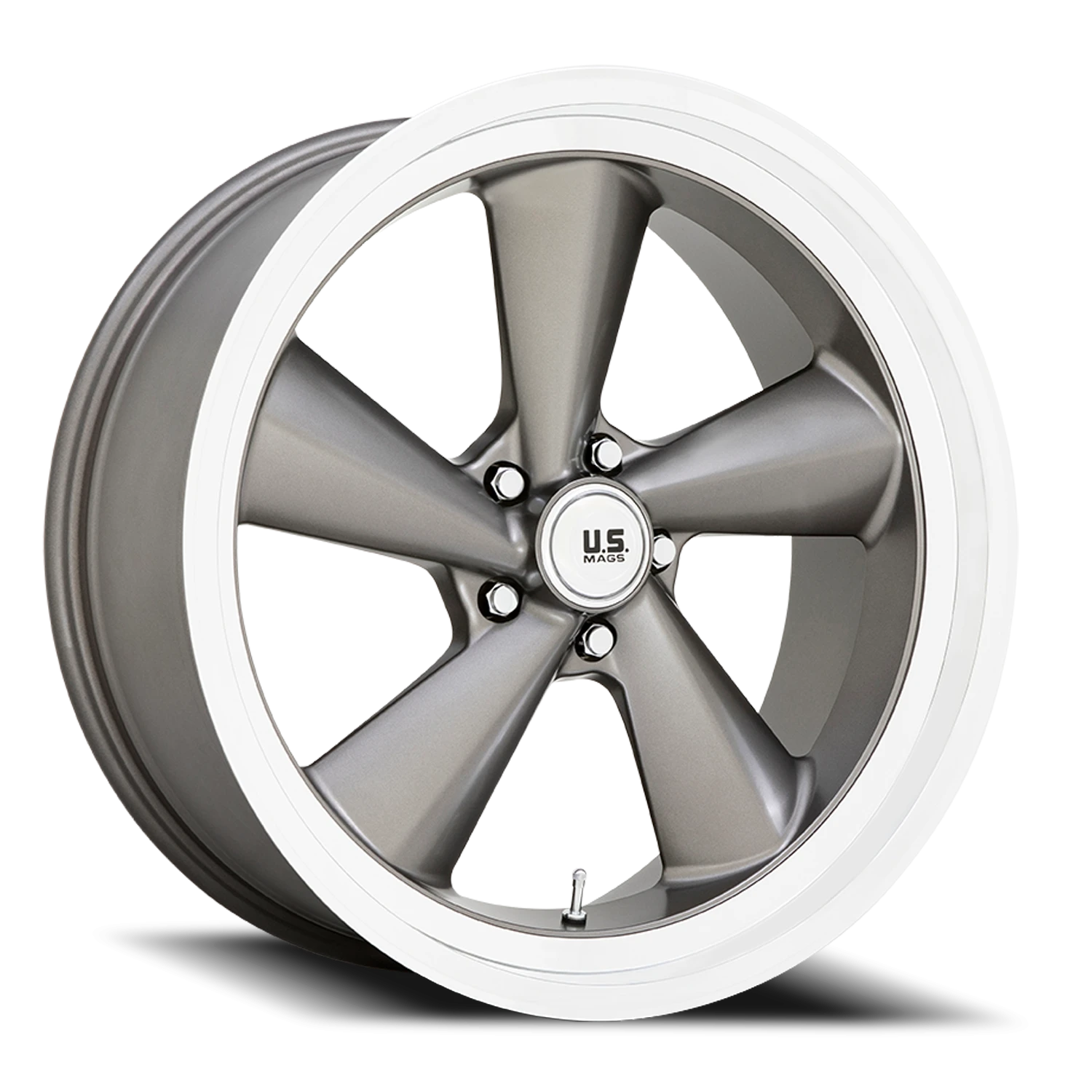 US Mags TS 22x9" 5x127mm 78.1mm CB +15mm Anthracite Diamond Cut Lip