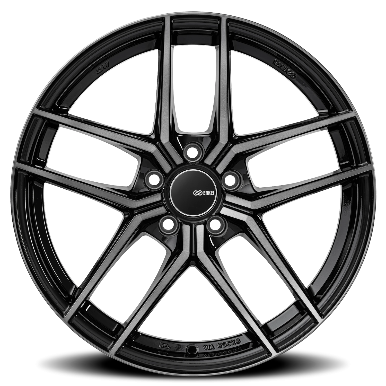 Enkei TY-5 MBM 19x9.5 +15 5x114.3mm 72.6mm Machined Black Pearl