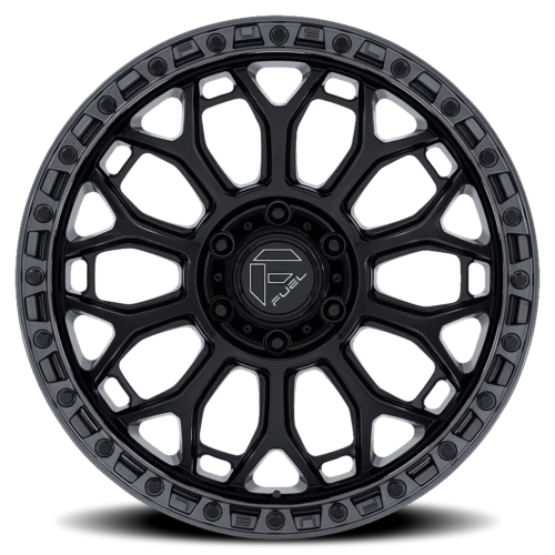 Fuel Talon 17x8.5 +25 6x139.7mm 106.1mm Gloss Black Gunmetal Lip