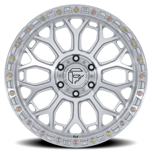 Fuel Talon 20x9 +20 6x139.7mm 106.1mm Gloss Silver Machined Face