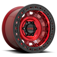 KMC Tank Beadlock 17x9" 8x170mm 125.1mm CB -38mm Candy Red