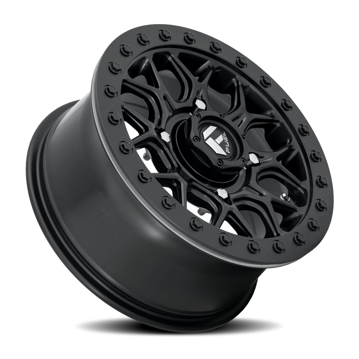 Fuel Tech Beadlock UTV 15x10 +0 4x156mm 132mm Matte Black Beadlock