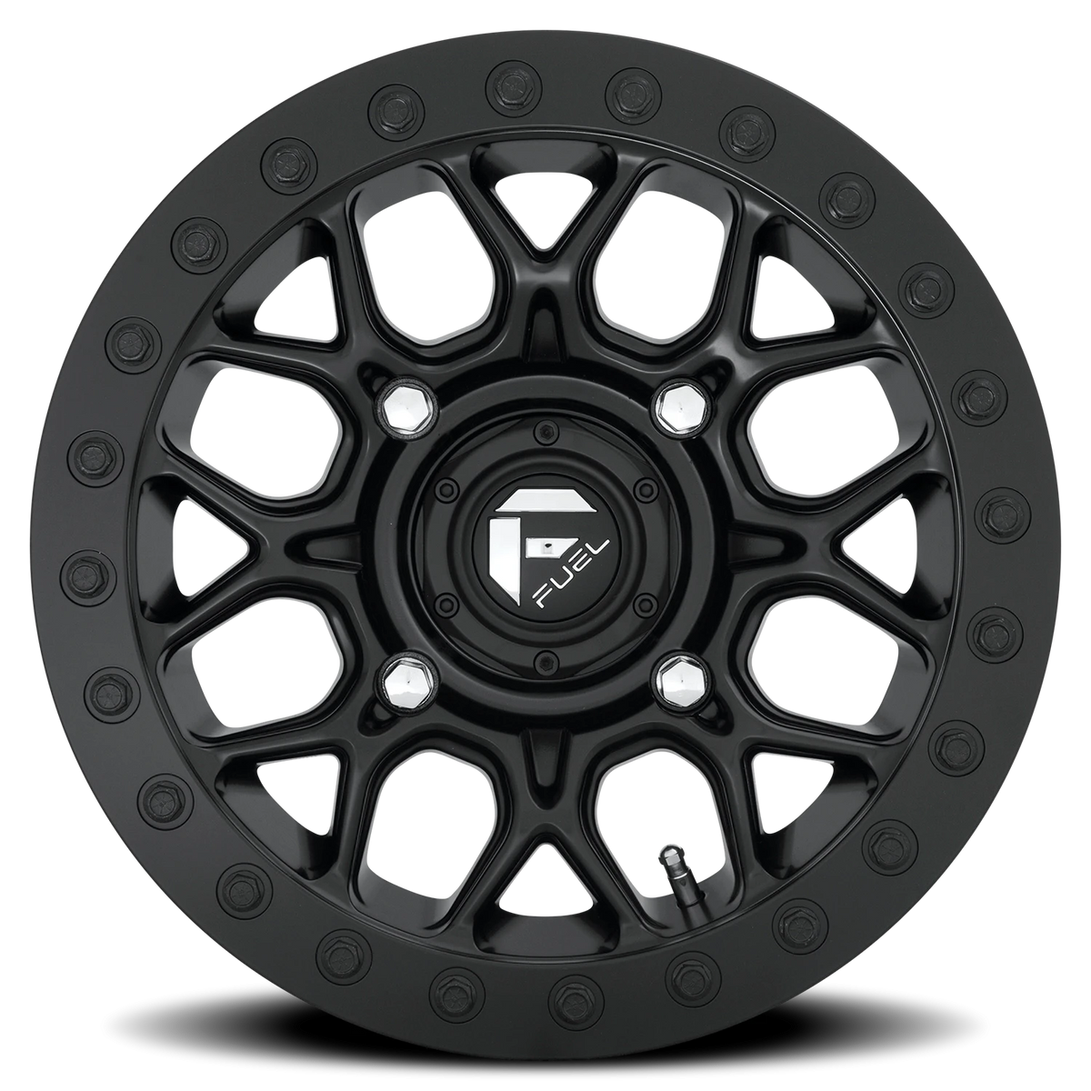 Fuel Tech Beadlock UTV 15x10 +0 4x136mm 110.2mm Matte Black Beadlock
