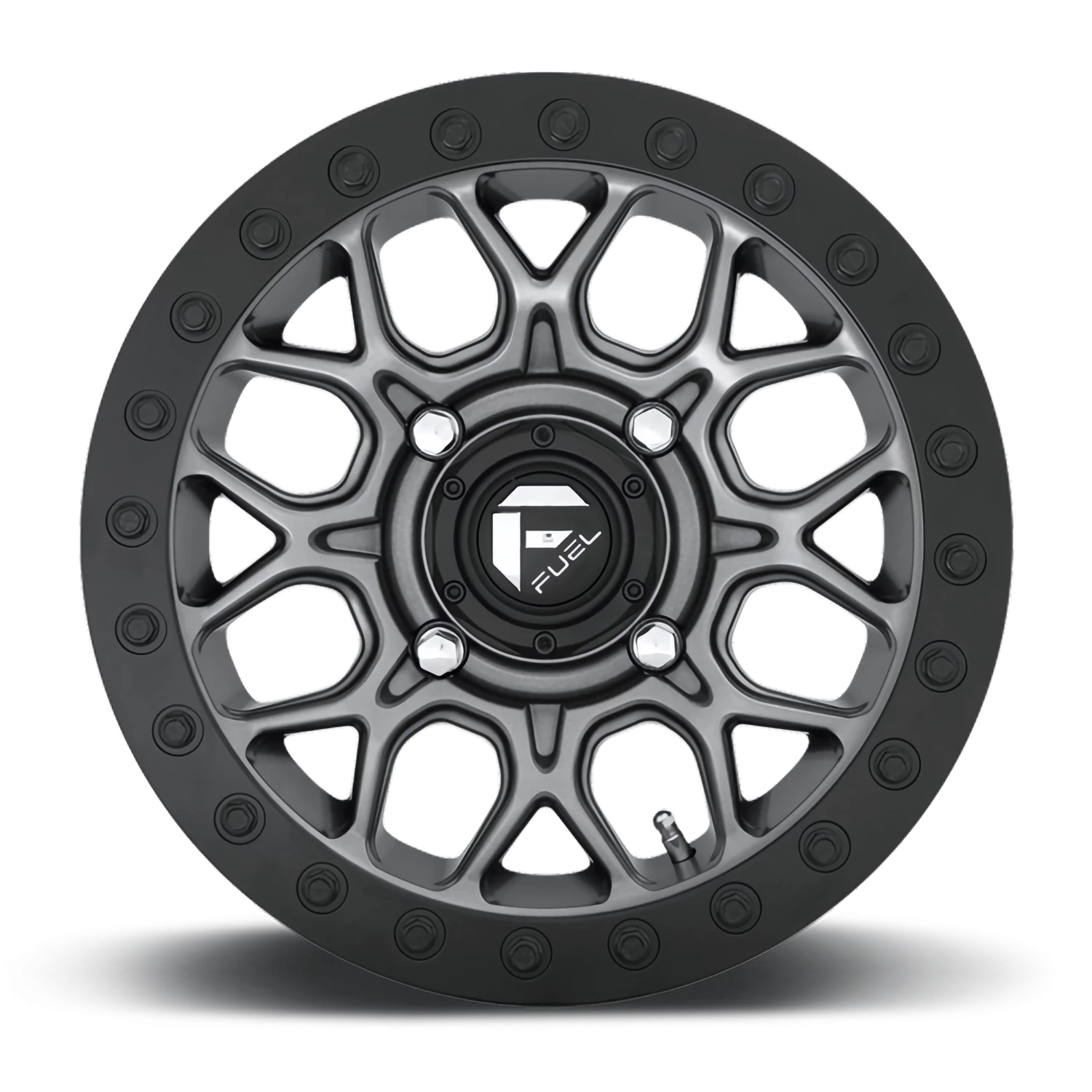 Fuel Tech Beadlock UTV 15x10" 4x156mm 132mm CB 0mm Matte Gunmetal Black Bead Ring