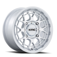 KMC Technic UTV 15x7" 4x156mm 115.1mm CB +38mm Gloss Silver Machined