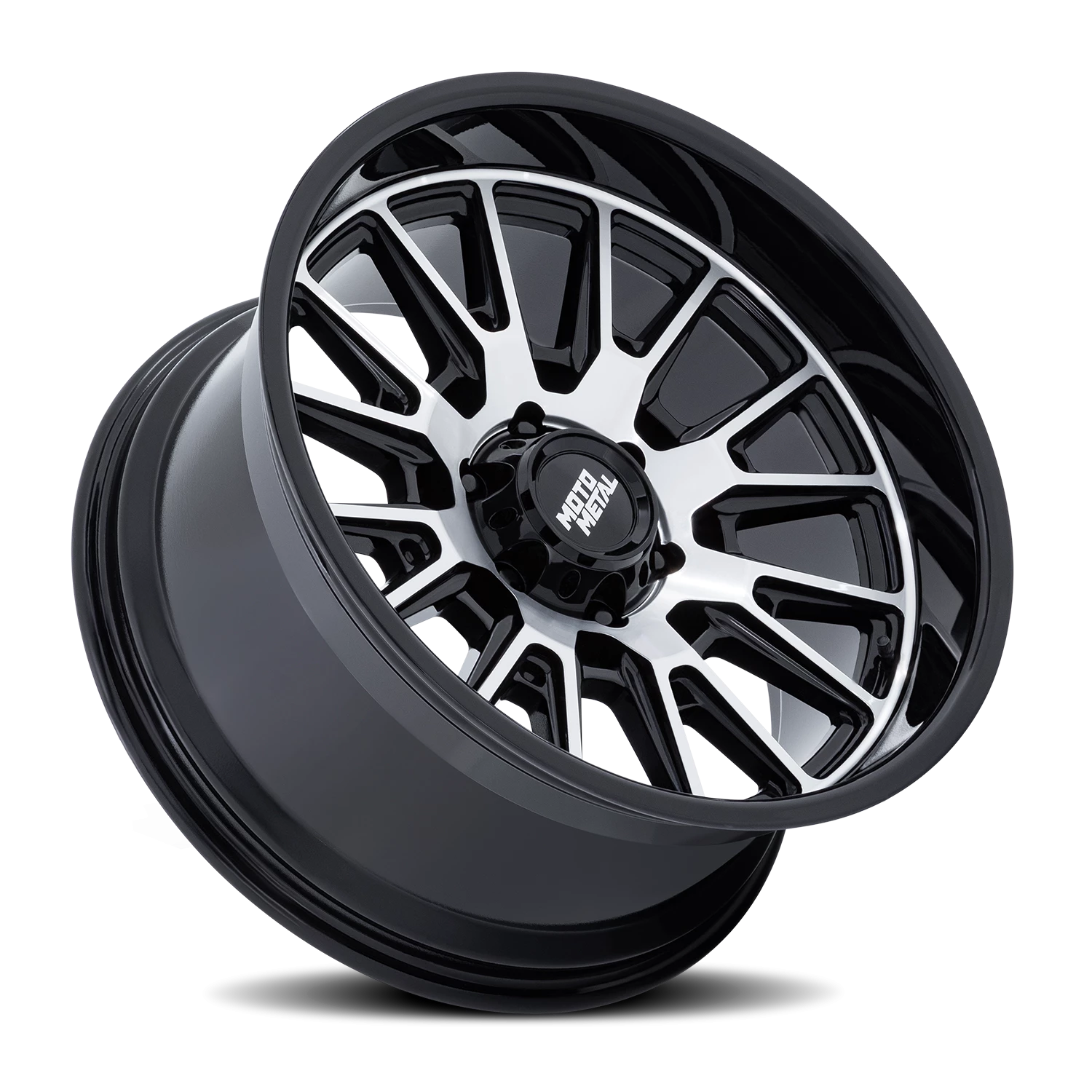 Moto Metal Tekton 20x10" 5x127mm 71.5mm CB -18mm Gloss Black Machined Face
