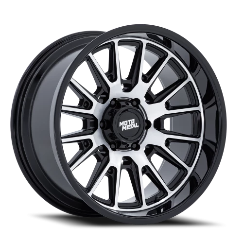 Moto Metal Tekton 20x9" 6x139.7mm 106.1mm CB +20mm Gloss Black Machined Face