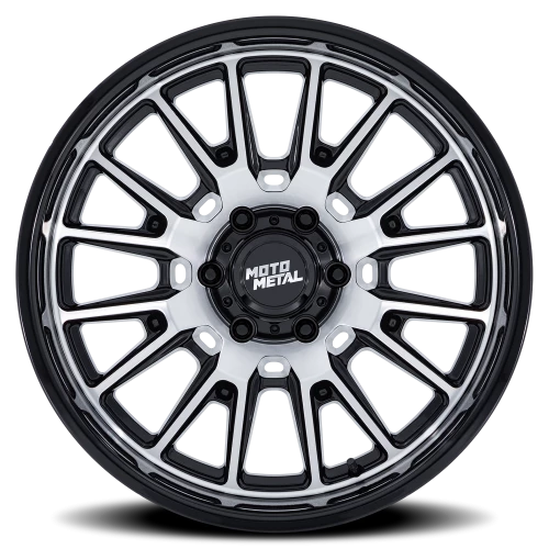 Moto Metal Tekton 20x10" 6x135mm 87.1mm CB -18mm Gloss Black Machined Face
