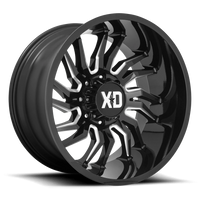 XD Series Tension 20x10" 6x135mm 87.1mm CB -18mm Gloss Black Milled