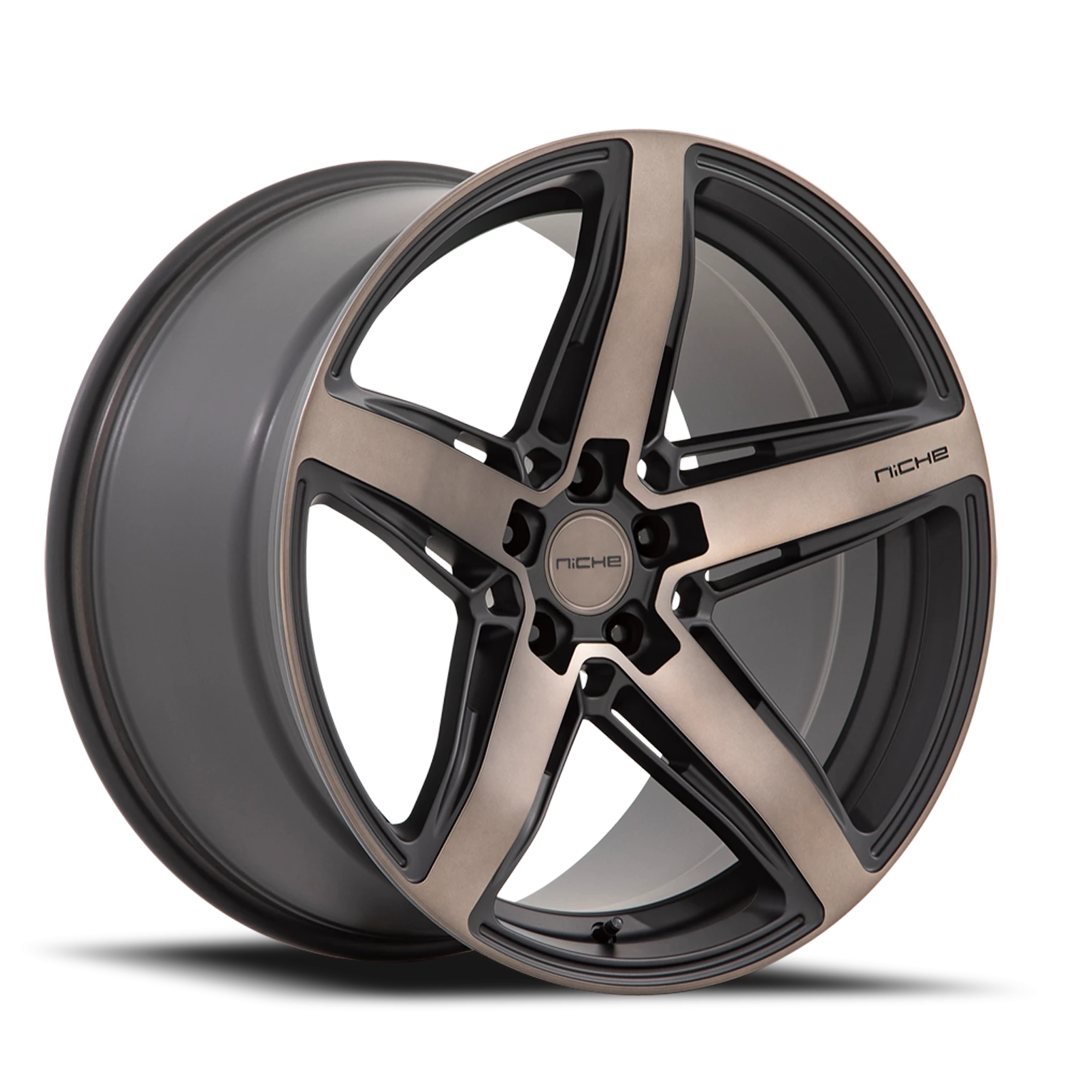 Niche Teramo 20x10.5" 5x114.3mm 72.56mm CB +40mm Matte Black Double Dark Tint