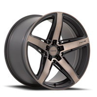 Niche Teramo 18x8" 5x114.3mm 72.56mm CB +30mm Matte Black Double Dark Tint