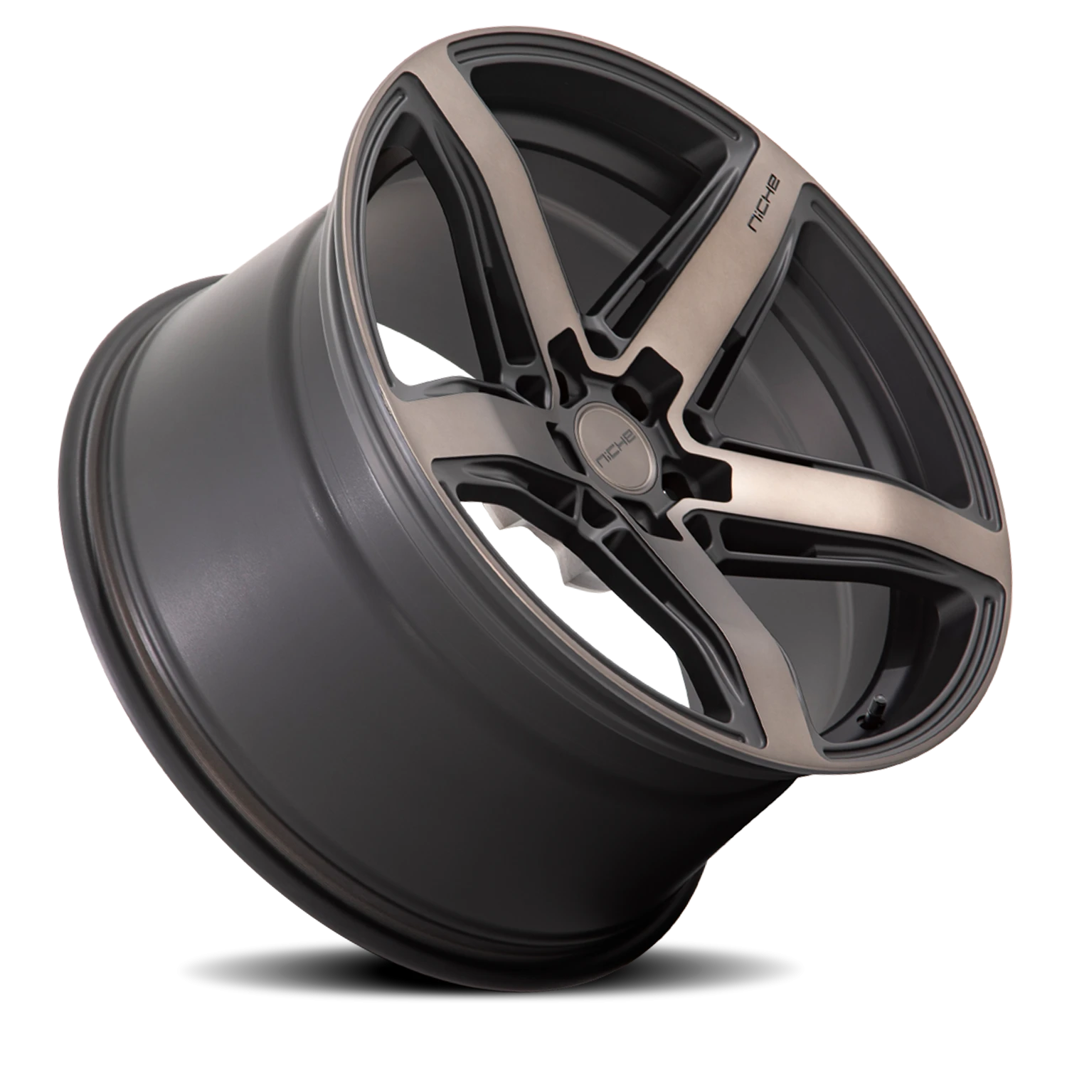 Niche Teramo 20x11" 5x120mm 72.56mm CB +43mm Matte Black Double Dark Tint