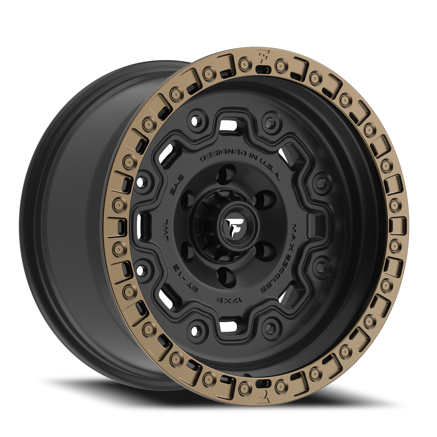 Fittipaldi Offroad Terra Series 20x9" 5x127mm 71.5mm CB 0mm Satin Black Bronze Ring