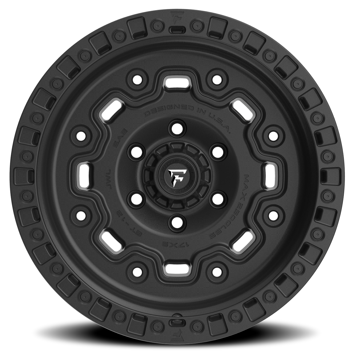 Fittipaldi Offroad Terra Series 18x9" 8x165.1mm 125.2mm CB +18mm Satin Black