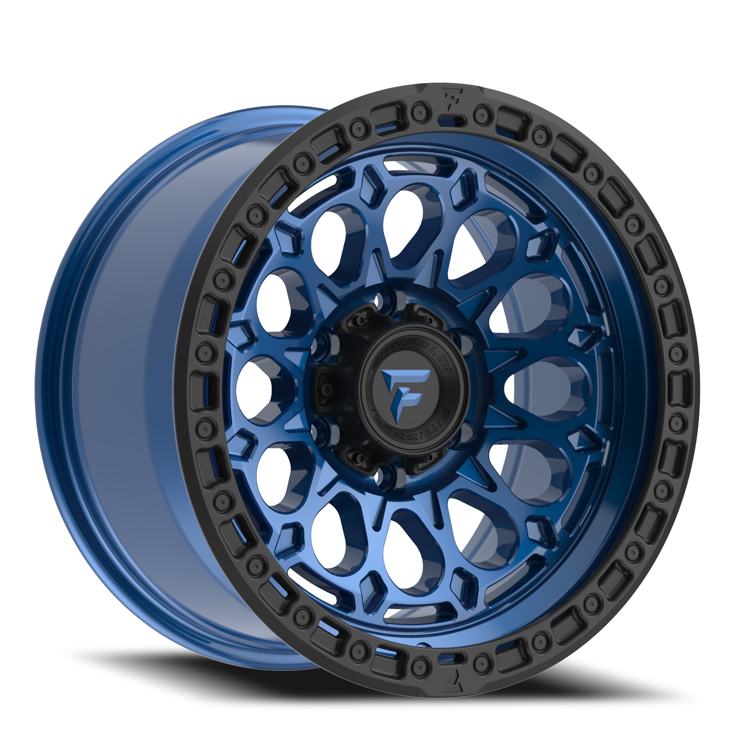 Fittipaldi Offroad Terra Series 17x9" 6x135mm 87.1mm CB -12mm Gloss Blue Black Ring