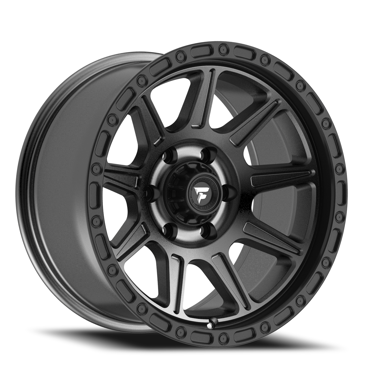 Fittipaldi Offroad Terra Series 20x9" 8x170mm 125.2mm CB +18mm Satin Anthracite Satin Black Lip