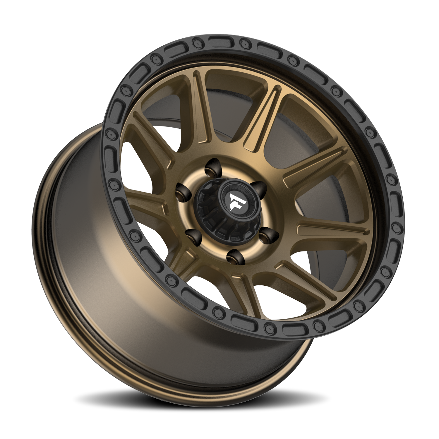 Fittipaldi Offroad Terra Series 17x9" 6x139.7mm 106.2mm CB -12mm Satin Bronze Satin Black Lip