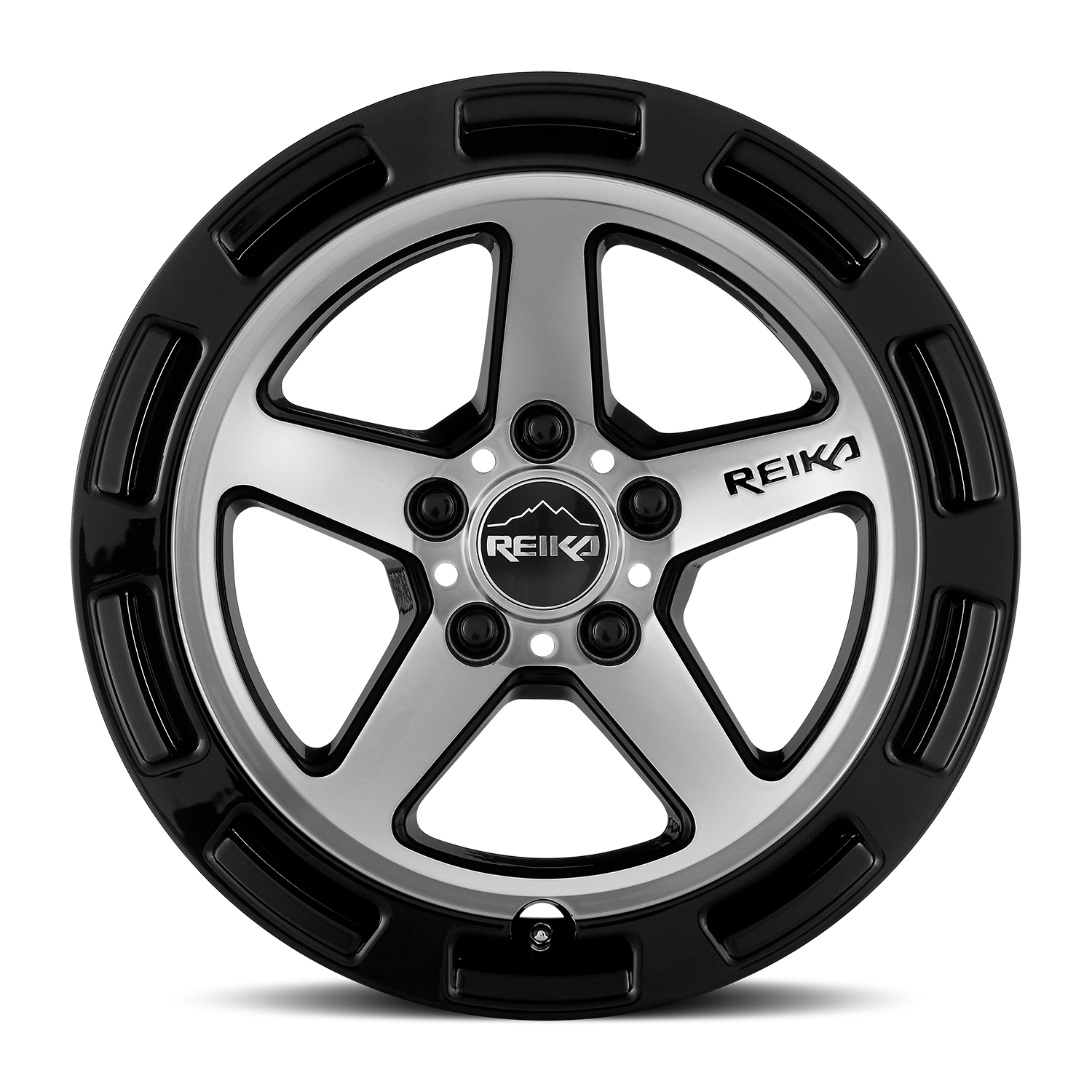 Reika Teton R20 15x7" 5x100mm 56.1mm CB +15mm Black Machined Face