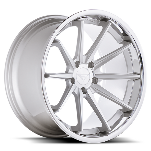 Ferrada Wheels FR4 Machine Silver / Chrome Lip 20x10 5x120 ET40 72.56 Mid Concavity