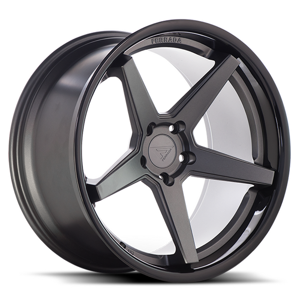 Ferrada Wheels FR3 Matte Black / Gloss Black Lip 20x9 5x120 ET35 72.56 Mid Concavity