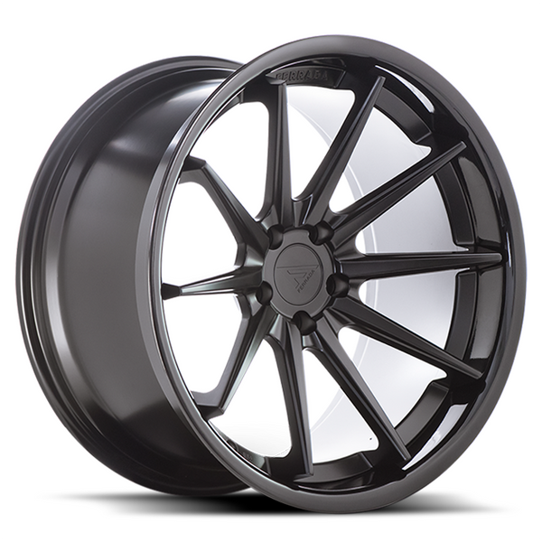Ferrada Wheels FR4 Matte Black / Gloss Black Lip 20x9 5x120 ET20 CB 74.1 Mid Concavity