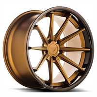 Ferrada Wheels FR4 Matte Bronze / Gloss Black Lip 22x9 5x120 ET30 74.1 Mid Concavity