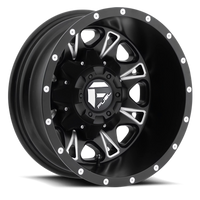 Fuel Throttle Dually 17x6.5" 8x200mm 142mm CB -129mm Black Milled