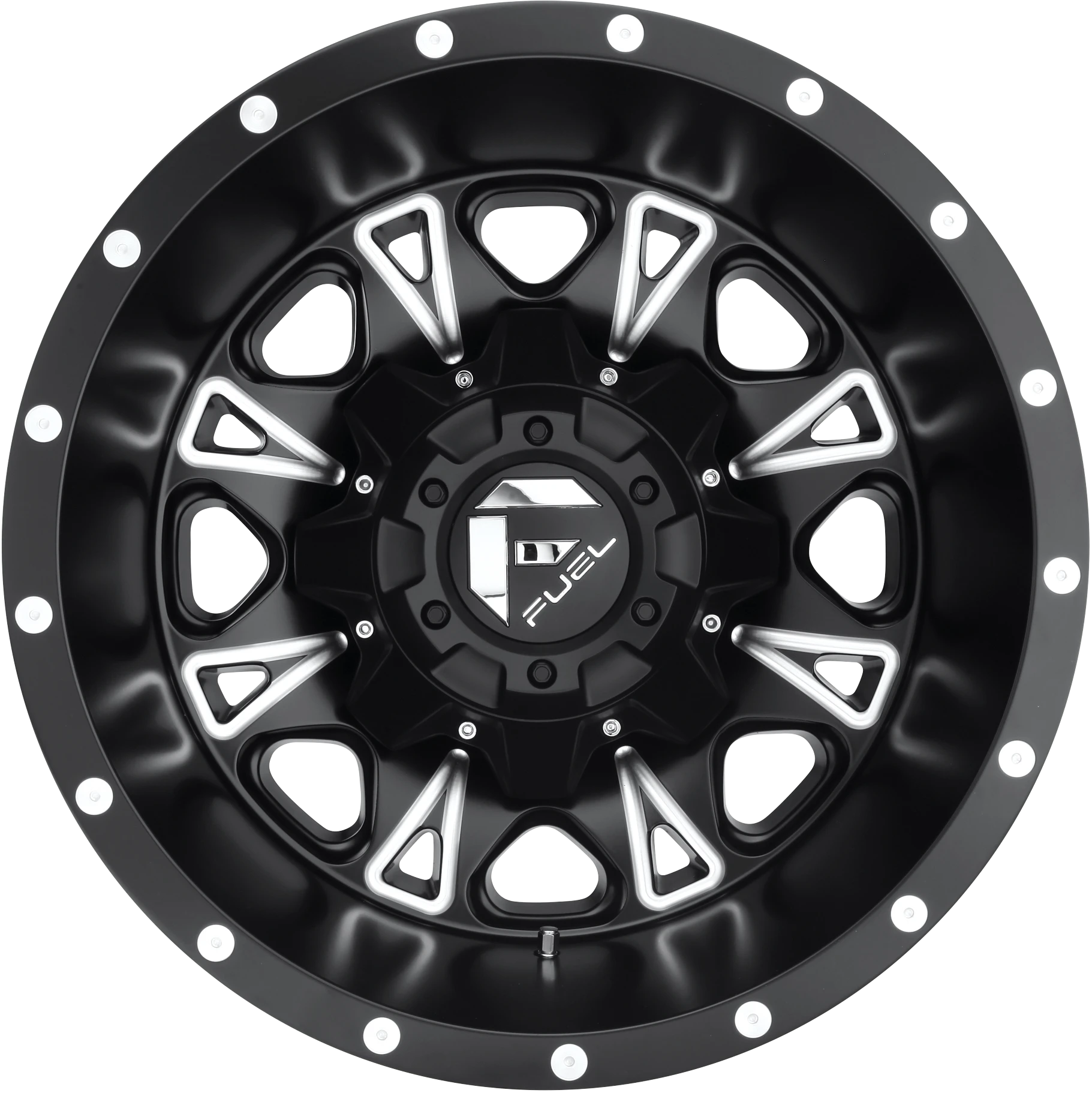 Fuel Throttle Dually 17x6.5" 8x200mm 142mm CB -129mm Black Milled