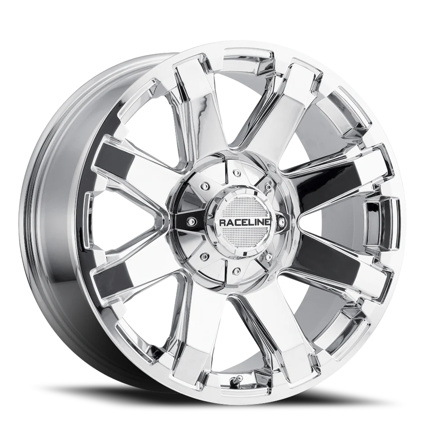Raceline Throttle 17x9" 8x170mm 125.2mm CB +18mm Chrome