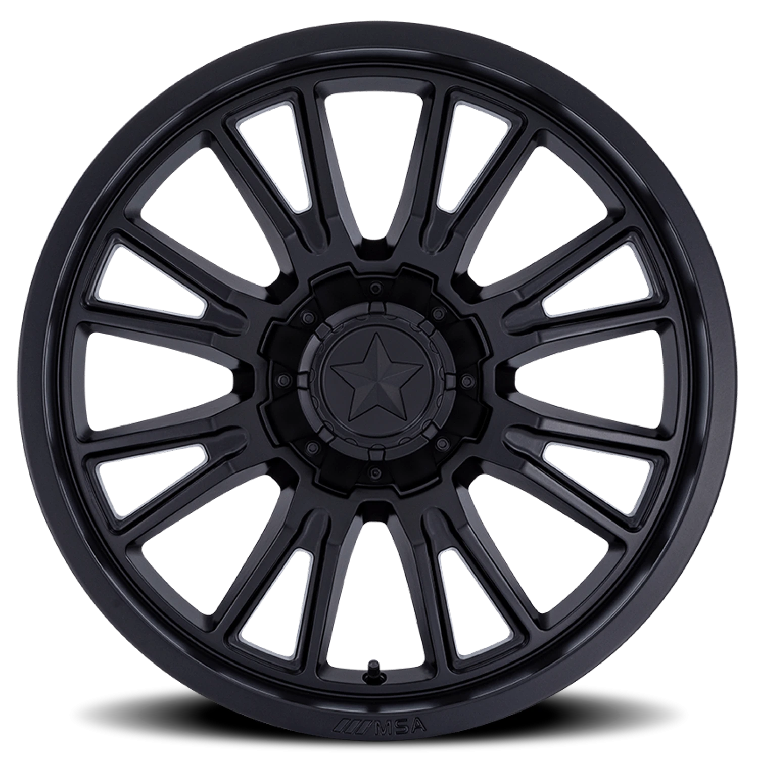 MSA Thunderlips 24x7" 5x114.3mm 72.56mm CB 0mm Matte Black