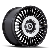 Asanti Black Label Tiara 20x9" 5x108mm 72.56mm CB +45mm Satin Black Bright Machined Face
