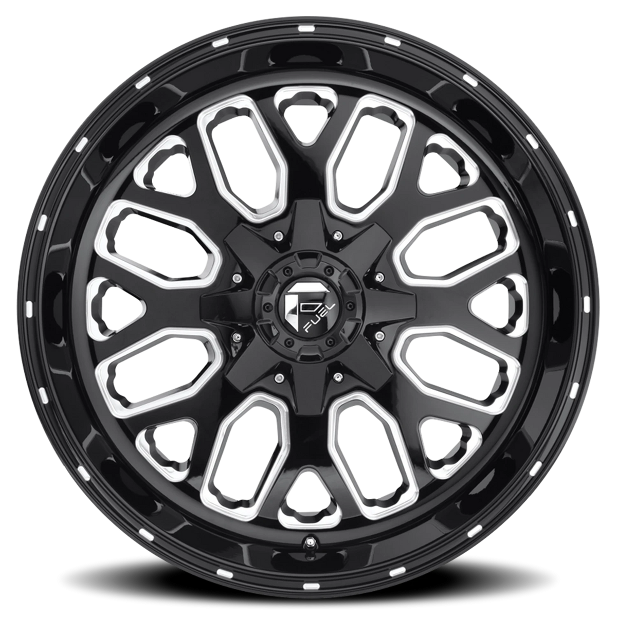 Fuel Titan 20x12 -43 5x114.3mm 78.1mm Gloss Black Milled