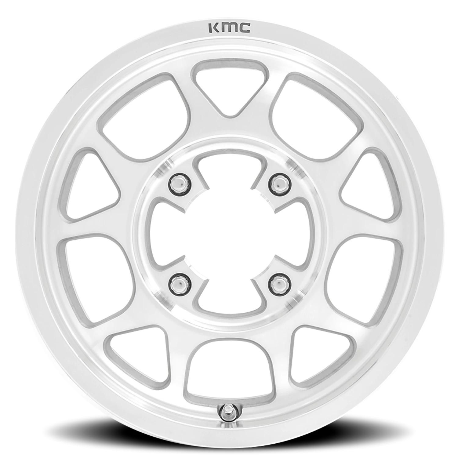 KMC Toro UTV 15x6" 4x137mm 96mm CB +38mm Machined Silver