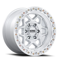 KMC Torx 17x8.5" 6x139.7mm 106.1mm CB +25mm Gloss Silver Machined Face