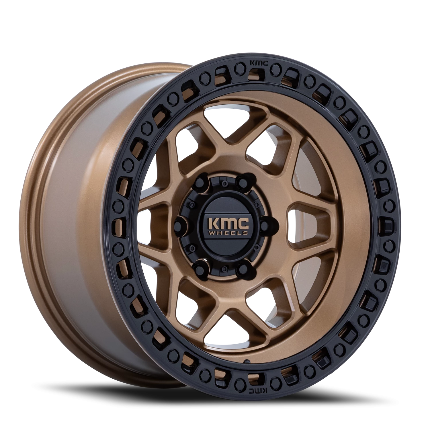KMC Torx 17x9" 5x127mm 71.5mm CB -12mm Matte Bronze Gloss Black Lip